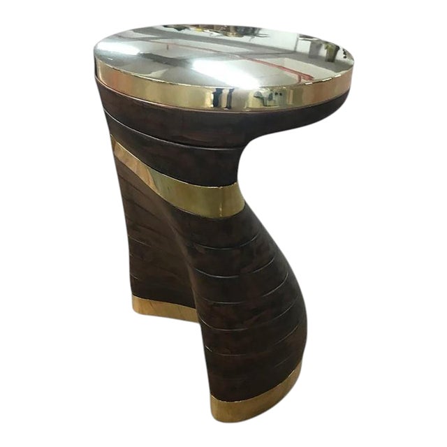 "Matita" Coffee Table With Bronze and Wood, Handcrafted, Bizimyer Furniture, Istanbul For Sale