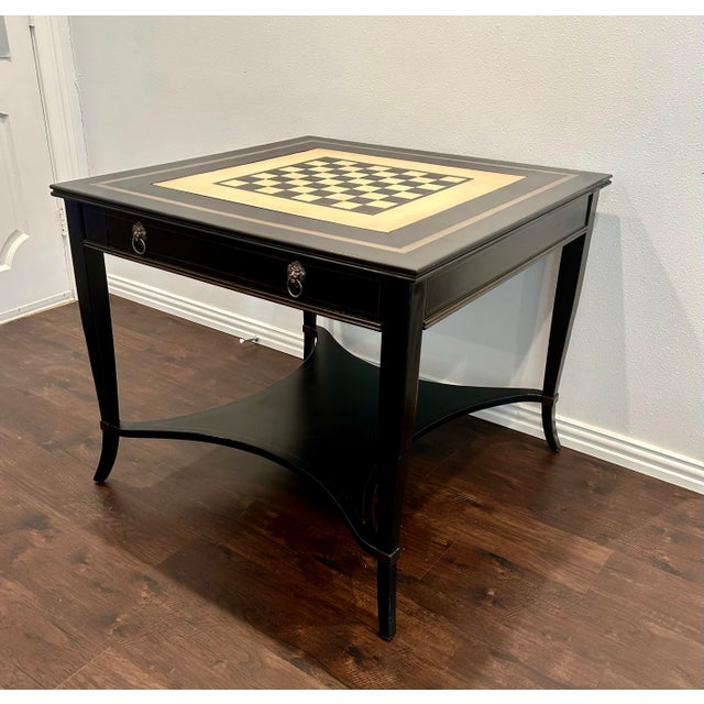 1990s VTG Multi-Game Table, in Black and Gold For Sale - Image 5 of 12