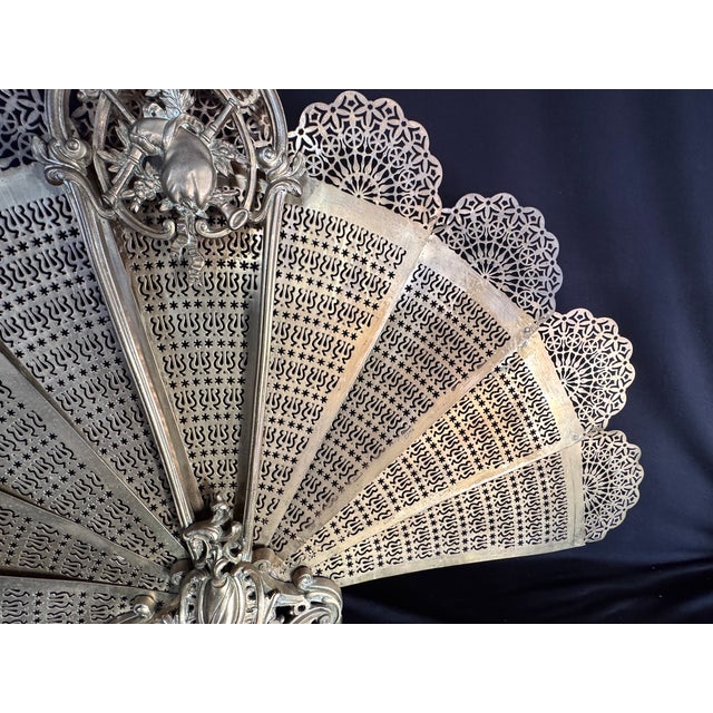 19th C French Louis XVI Gold Gilt Bronze Fireplace Screen 1 Pc For Sale - Image 15 of 16