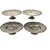 1930s 1930s English Silver-Plated Tudor Rose Pedestal Display Stands — Registered Design 7" - Set of Four For Sale - Image 5 of 18