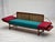 Danish 2-Seater Drop Arm Sofa in Striped Red Wool and Oak, 1950s For Sale - Image 4 of 18