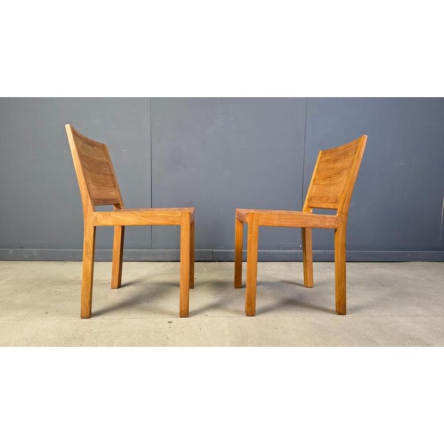 Vintage Teak Dining Chairs, 1980s, Set of 6 For Sale - Image 3 of 16