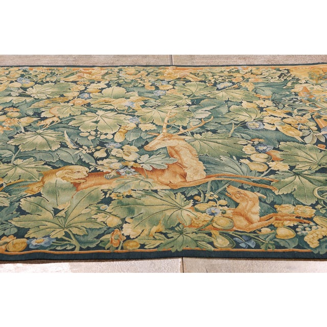 Vintage Chinese Aubusson Tapestry, 05'08 X 05'01 For Sale - Image 9 of 10