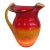 Mid 20th Century Mid Century Modern Hand Blown Crackle Glass Amberina Handled Pitcher Jug Creamer 5082c For Sale