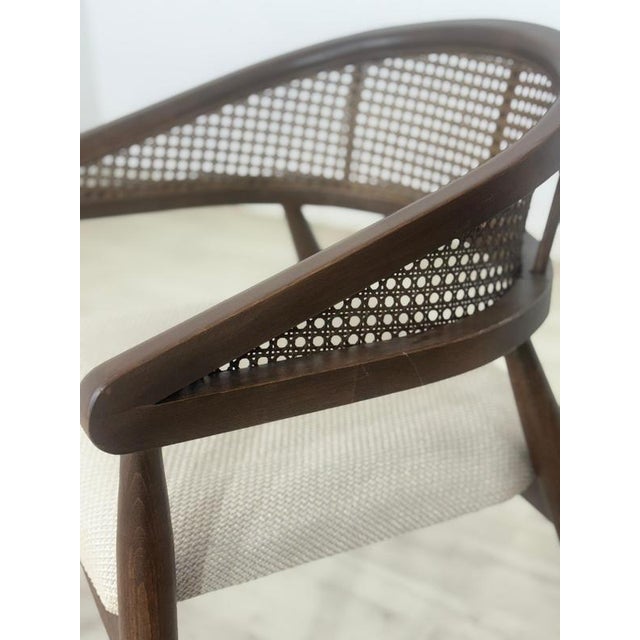 Vintage Armchair with Wickerwork For Sale - Image 5 of 8