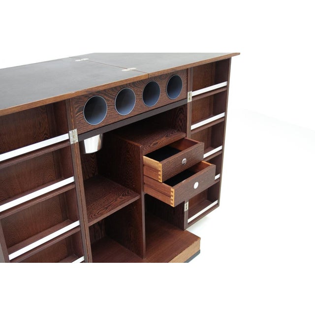 Danish Modern Folding Dry Bar in Wengé by Dyrlund, 1960s For Sale - Image 6 of 18