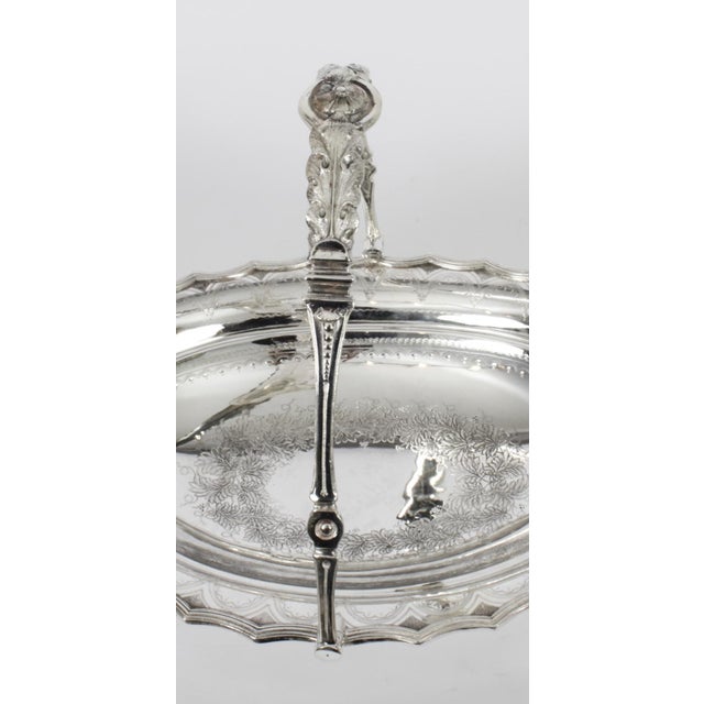 Antique Victorian Silver Plated Fruit Basket, 19th Century For Sale - Image 10 of 15