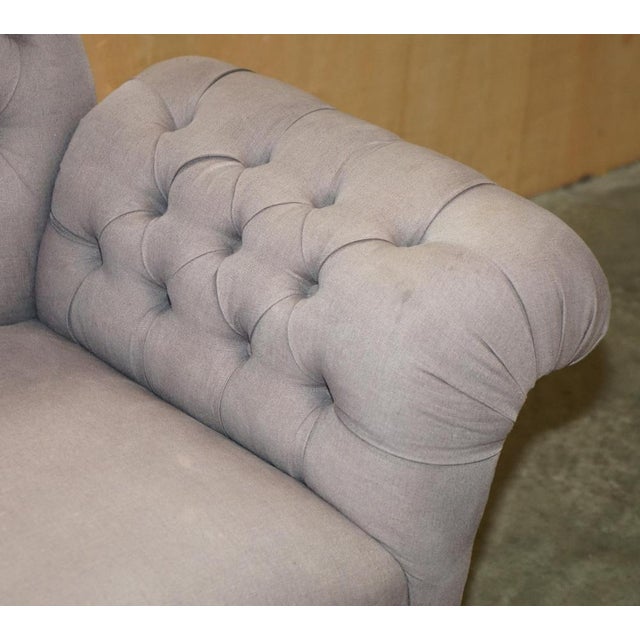 Grey Butterfly Chesterfield Armchair For Sale - Image 15 of 18