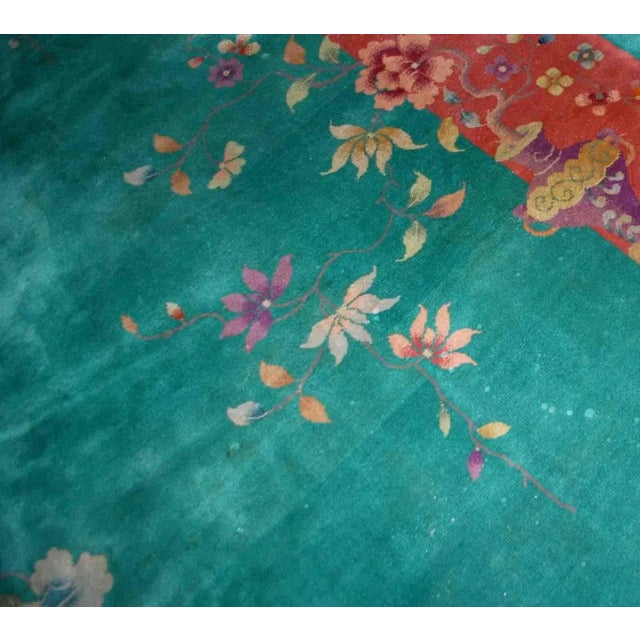 1920s Hand Made Antique Art Deco Chinese Rug 8.10' × 11.7' For Sale In New York - Image 6 of 9