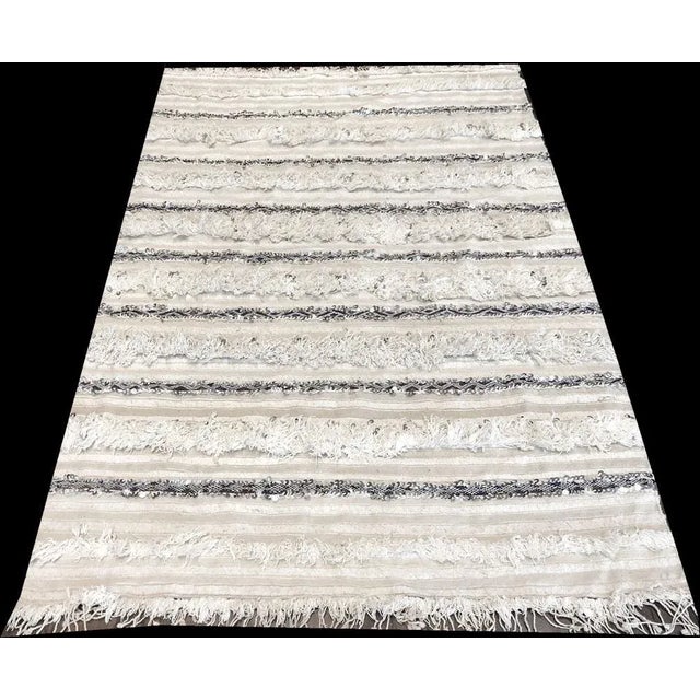 Textile 1980s Vintage Moroccan Rug With Sequins For Sale - Image 7 of 7