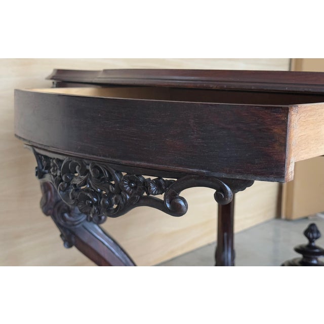 Antique Victorian Quality Burr Walnut Centre Table For Sale - Image 12 of 18