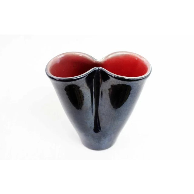 Mid-Century Ceramic Vase from Elchinger, France For Sale - Image 11 of 11