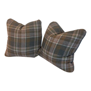 Plaid Wool Sanderson Fabric Pillows