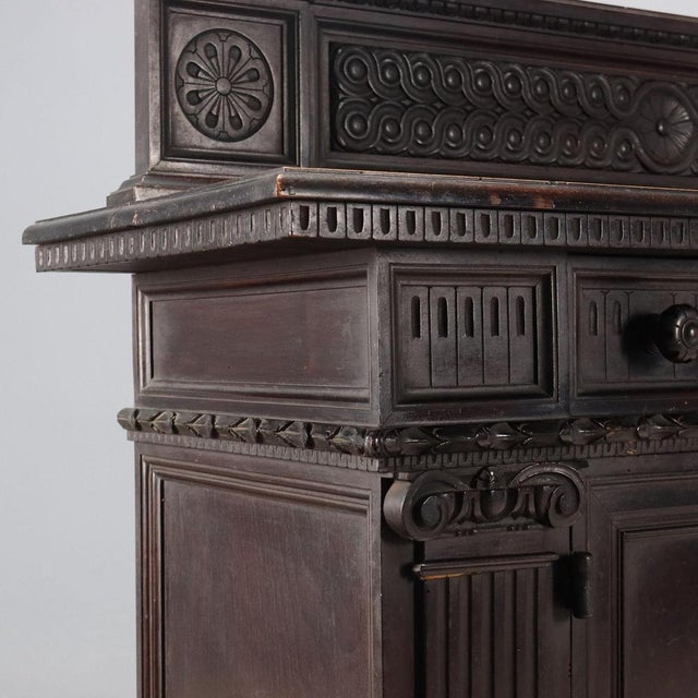 Neo-Renaissance Style Walnut Sideboard For Sale - Image 5 of 11