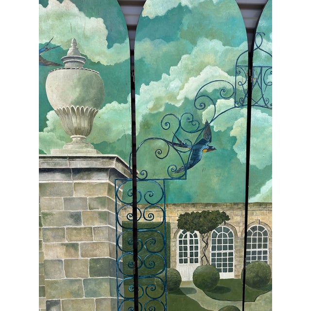 Four Panel Decorative Screen Depicting the Good Life For Sale - Image 4 of 4