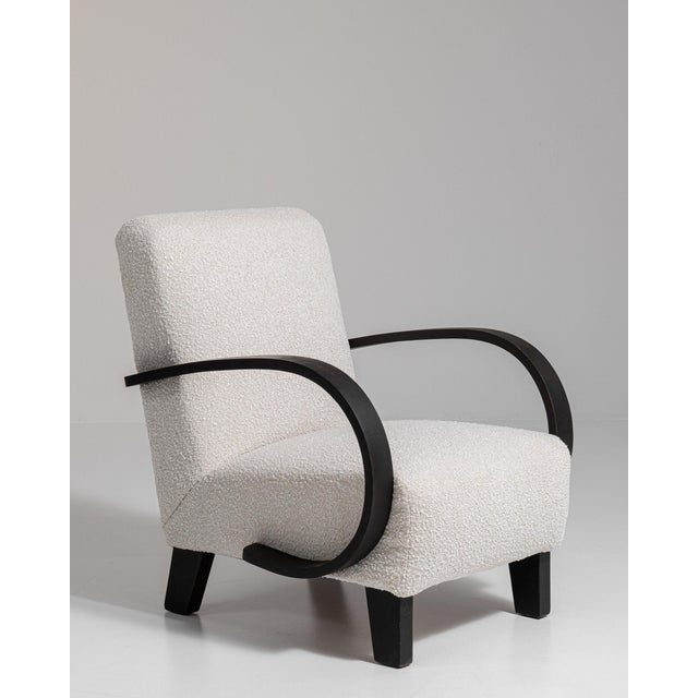 Wood Mid 20th Century France Cream Wood Armchair For Sale - Image 7 of 11