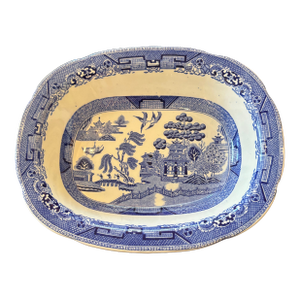 Antique Ridgways 9” Potters Blue Willow Serving Dish/Bowl 1832