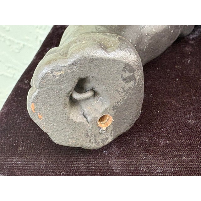 Antique Copper-Plated Cast Iron Elephant Sculpture With Raised Trunk, Circa 1900–1930 For Sale - Image 11 of 12