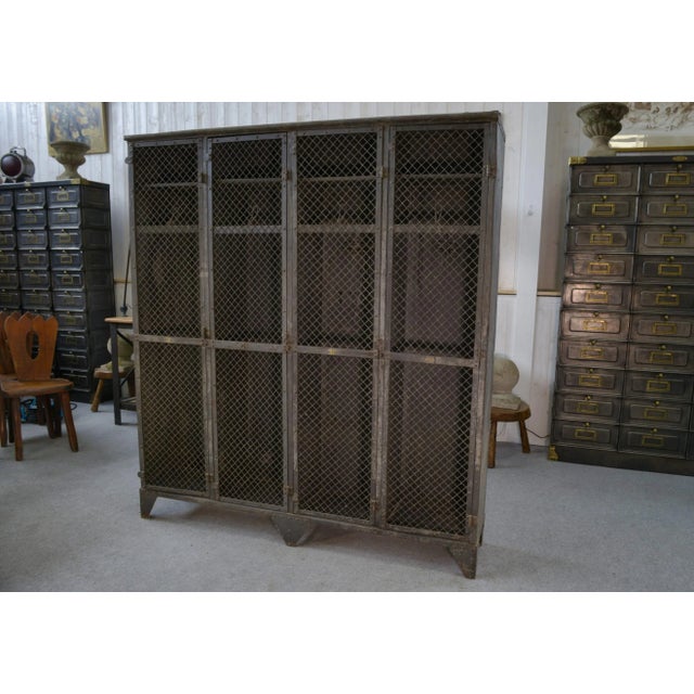 Patinated Ghent Locker Cabinet,1930s For Sale - Image 11 of 11