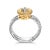 Early 21st Century 18K Yellow Gold Plated .925 Sterling Silver Diamond Cross Ring with Satin Finish (I-J Color, SI1-SI2 Clarity) - Ring Size 6 For Sale - Image 5 of 7
