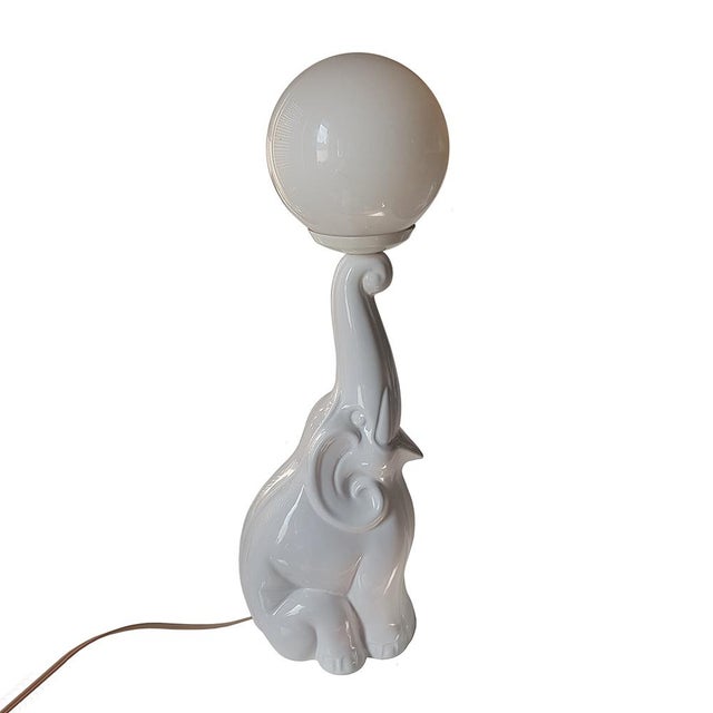 Mid-Century Modern Elephant Table Lamp from Massive, 1980s For Sale - Image 3 of 6
