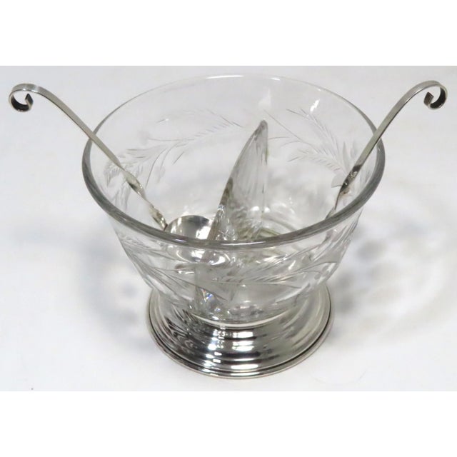 Vintage Sterling Silver & Hand Cut Crystal Condiment Set For Sale - Image 13 of 13