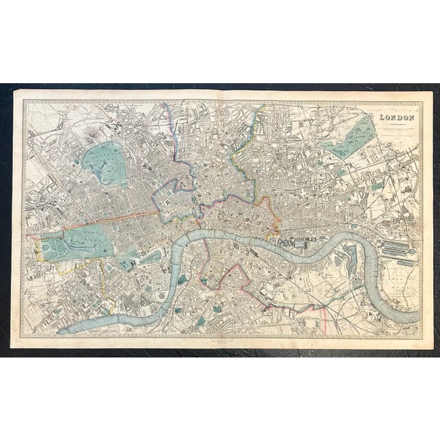An original 1857 engraved map of London by Edward Stanford, issued as part of Plans of the Principal Cities of the World...