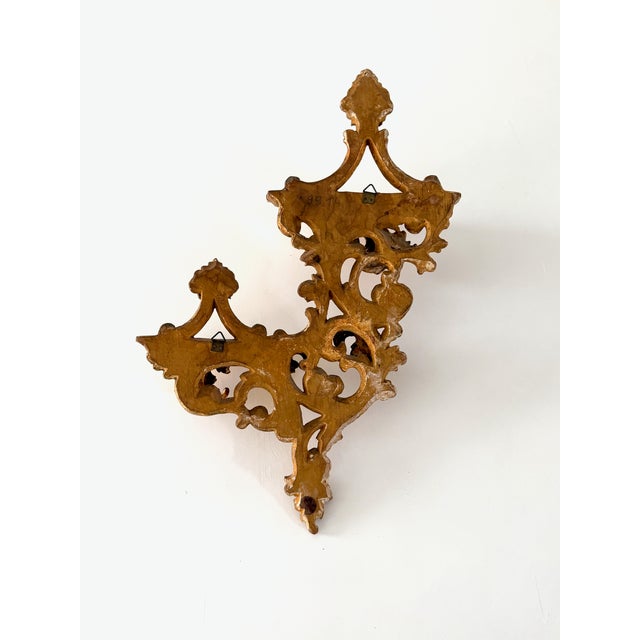 Italian Florentine Double Shelf Wall Bracket For Sale - Image 14 of 14