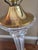 Vintage Glass and Brass Column Table Lamp For Sale - Image 4 of 9