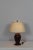 1930s Petite Burled Mahogany Turned Lamp For Sale - Image 4 of 8