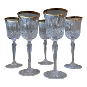 1980s Wedgwood Royal Gold Wine Glasses- Set of 5
