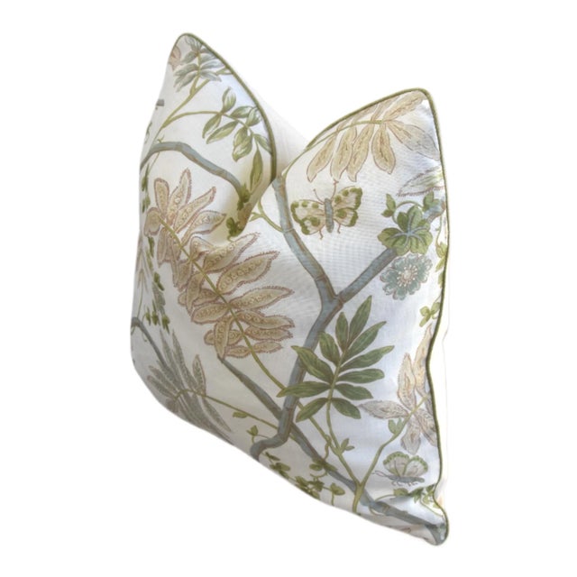 Designer Cowtan & Tout Designer Botanical Linen Feather/Down Pillow For Sale In Los Angeles - Image 6 of 8