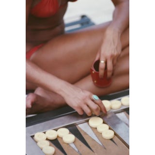 Slim Aarons, Backgammon in Haiti, Estate Stamped Photographic Print, 1975 / 2020s For Sale