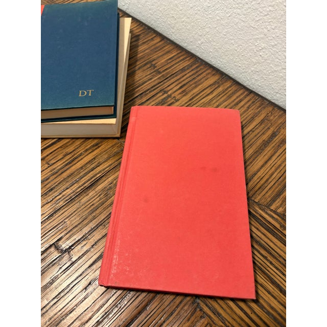 Massive Vintage Crimson & Red - Orange Hardcover Book Stack - Set of 6 - Gold Font Palette - Mid-Century Modern Library Decor For Sale - Image 9 of 14