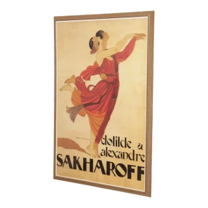 Art Deco Style Clotilde & Alexandre Sakharoff Large Framed Poster