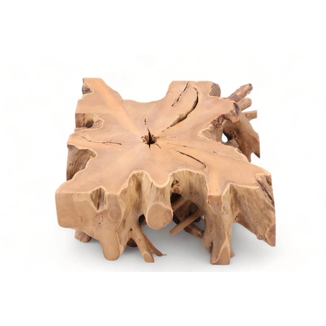 Inspired by the beauty of natural root form, this organic teak coffee table is handcrafted from one piece of salvaged teak...