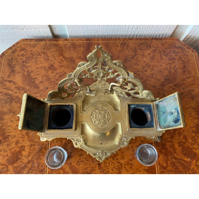 Early English Art Nouveau Ink Well For Sale - Image 4 of 7