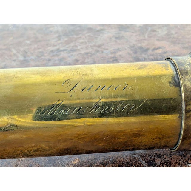 Mid-Victorian Dancer Brass and Hardwood Terrestrial Telescope, Manchester, 1850 For Sale - Image 13 of 16