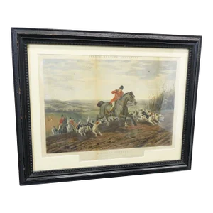 Mid 20th Century Print a Holloa Forward Signed on the Botttom