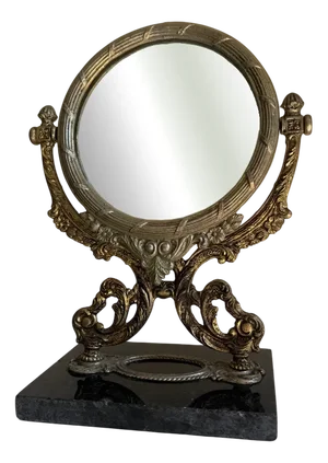 Art Nouveau French Psyche Table Mirror, 1890s
