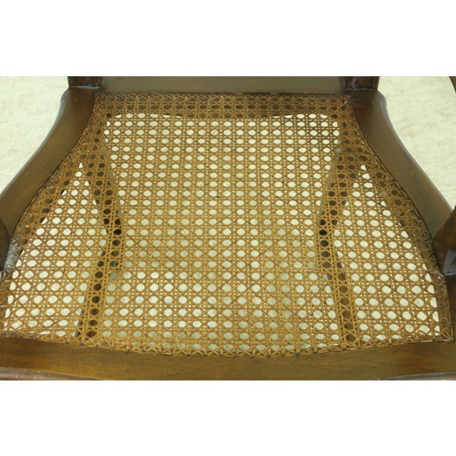 Pair Italian Walnut Cane Seat Armchairs For Sale In Philadelphia - Image 6 of 13