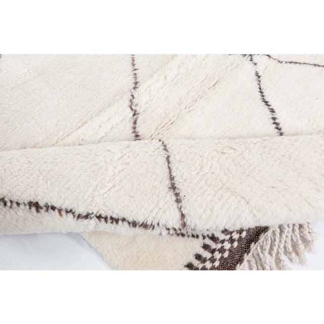Modern Abstract Lattice Ivory Oversized Rug "Trace" by Doris Leslie Blau For Sale - Image 9 of 11