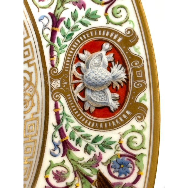 Sevres Porcelain Ormolu Tazza, 1838 Hunting Royal Service of King Louis Philippe For Sale - Image 4 of 12