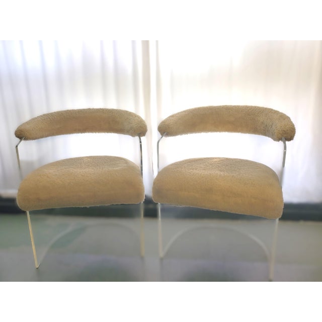 Yellow 1970s Lucite Barrel Chairs by Hill Mfg, Inspired by Kagan - Set of 2 For Sale - Image 8 of 8