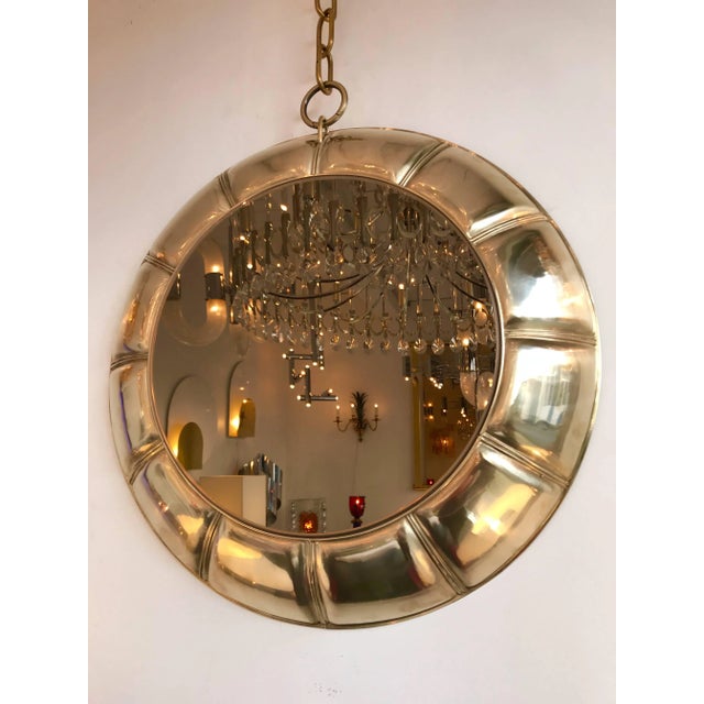 Contemporary Chain Brass Mirror, Italy For Sale - Image 4 of 8