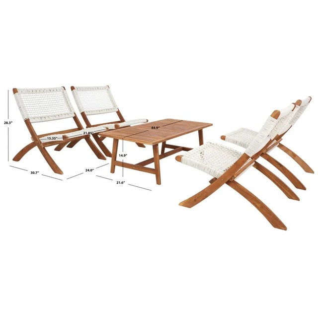 Blaze 5 Piece Living Set - Natural/White For Sale - Image 4 of 8