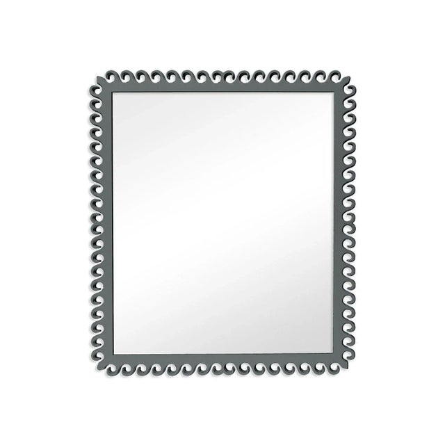 Contemporary Fleur Home Carnival Gras Rectangle Mirror in Gunmetal, 27x38 For Sale - Image 3 of 3