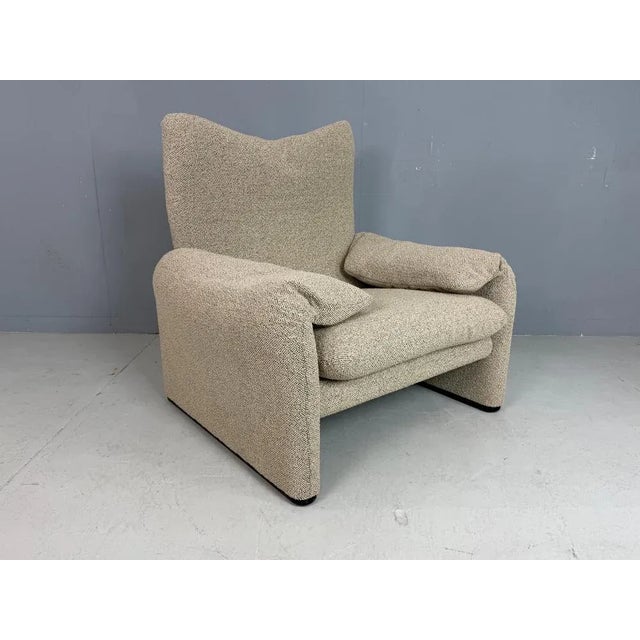 Brown Maralunga Lounge Chair attributed to Vico Magistretti for Cassina, 1980s For Sale - Image 8 of 15