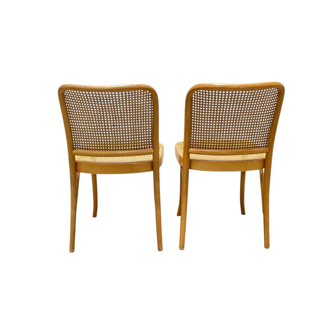 1960s Mid 20th Century Thonet Prague 811 Side Chairs by Josef Hoffman, Pair For Sale - Image 5 of 6