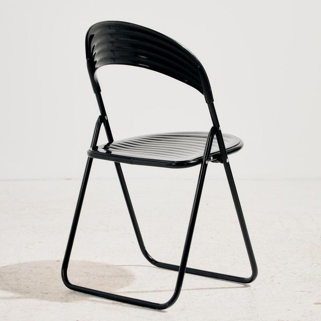 Vintage Italian Folding Chair in Metal, 1980s For Sale - Image 4 of 17